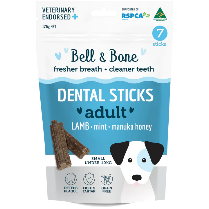Bell & Bone - Dental Sticks - Lamb, Mint and Manuka Honey - Small 126g