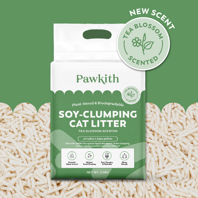 Pawkith Soy-Clumping Cat Litter - Tea Blossom Scented