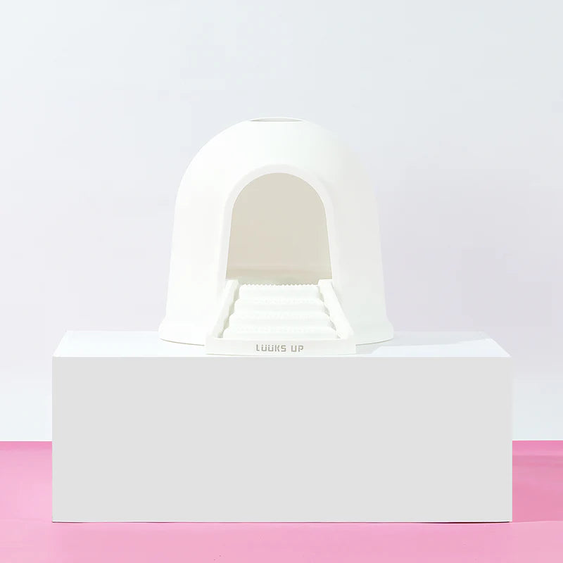 LUUKS UP Dual-Use Big Cabin Cat Litter Box & Kitty House