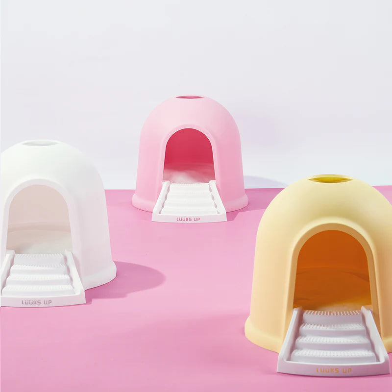 LUUKS UP Dual-Use Big Cabin Cat Litter Box & Kitty House