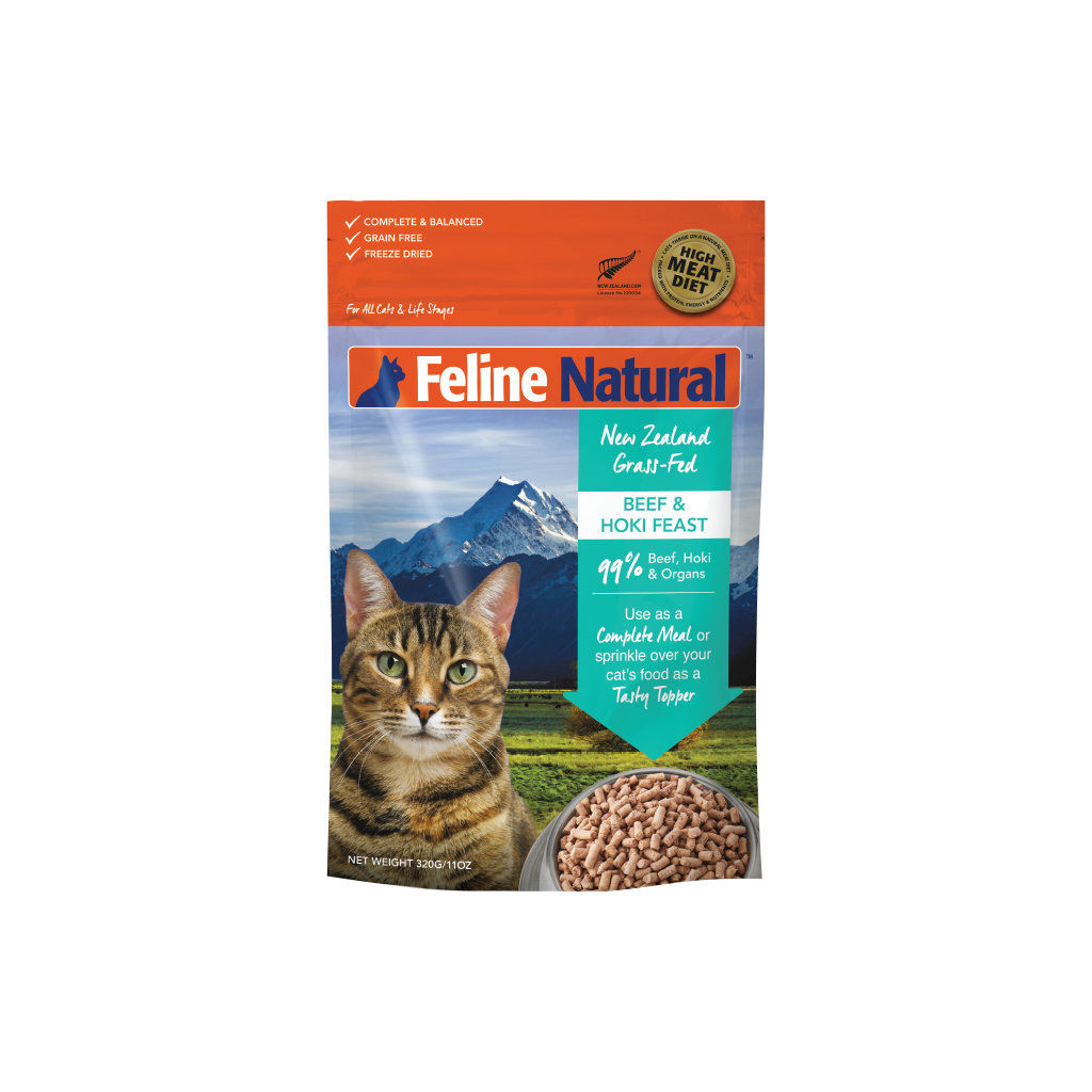 K9 Feline Natural Freeze Dried Beef & Hoki Feast Freeze-Dried Cat Food 320g