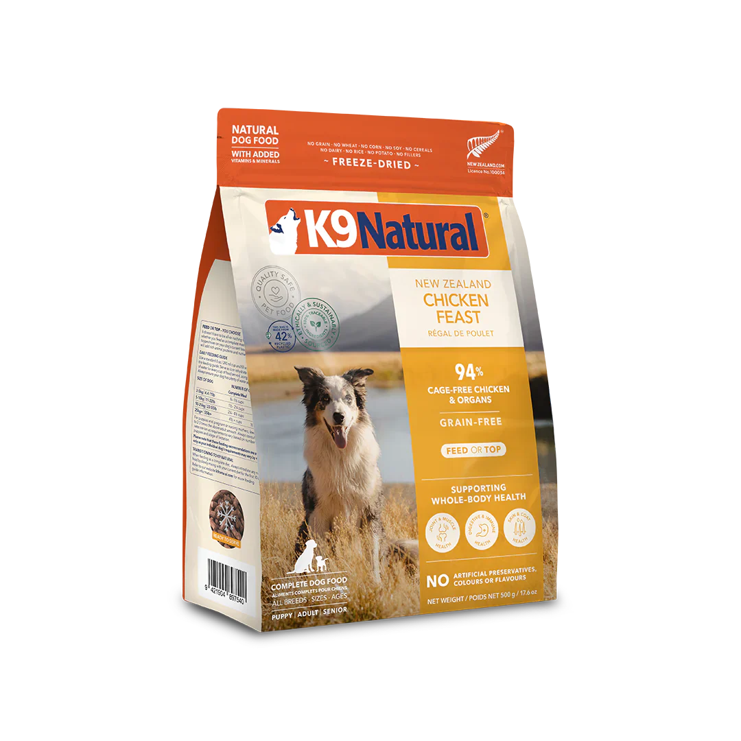 K9 Natural Chicken Feast Freeze-Dried Dog Food 500g