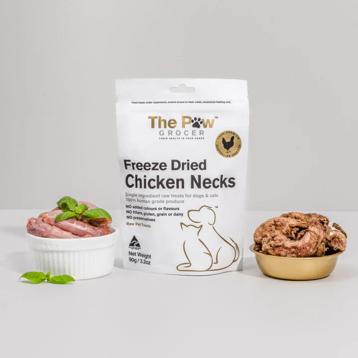 The Paw Grocer - Freeze Dried Chicken Necks 90g