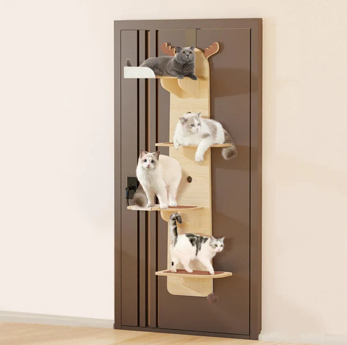 Elk-Shaped Multi-Level Wooden Hanging Cat Tree Cat Toy Arrived in 2 months