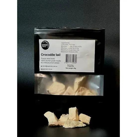 Gogo Treats - Freeze-Dried Crocodile Tail Fillet 20g