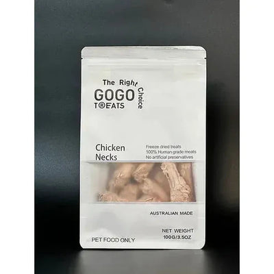 Gogo Treats - Freeze-Dried Chicken Necks 100g - ChokyoPetStore