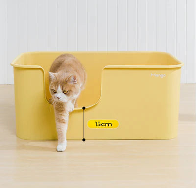 MANGO Open Oversized Splash-Proof Giant Cat Litter Box