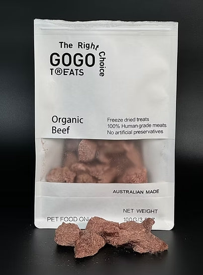 Gogo Treats - Freeze-Dried Organic Beef 100g