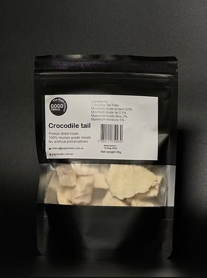 Gogo Treats - Freeze-Dried Crocodile Tail Fillet 20g