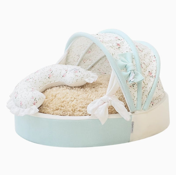 PetMan Vintage Countryside Tiffany Blue Pet Warmth, Detachable Washable Bed