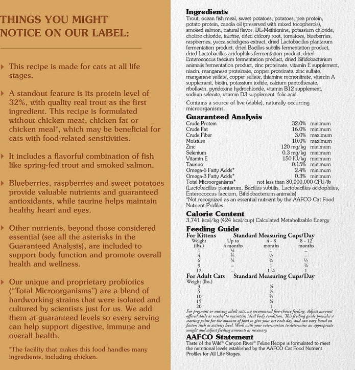 TASTE OF THE WILD Canyon River Feline® Formula with Trout & Smoked Salmon