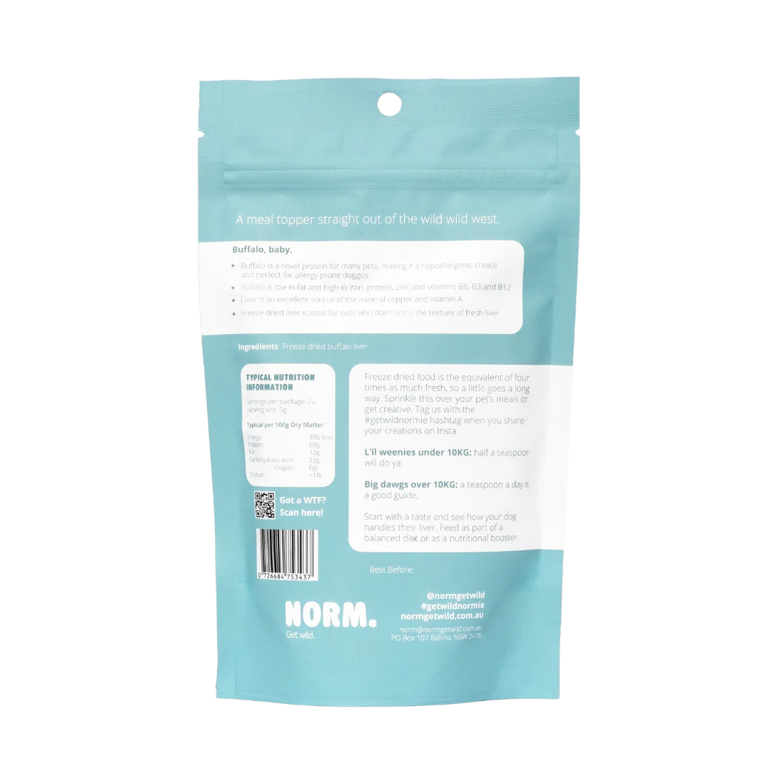 NORM. - Buffalo Liver Meal Topper 110g