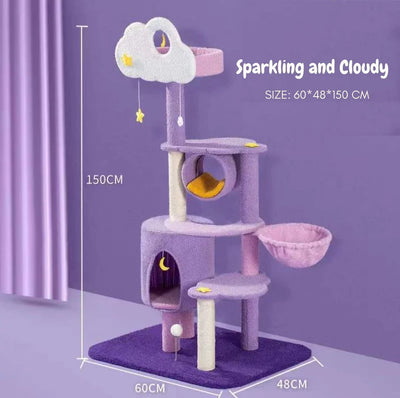 Fantasy Series Climbing Frame Cat Tree - Sparkling and cloudy