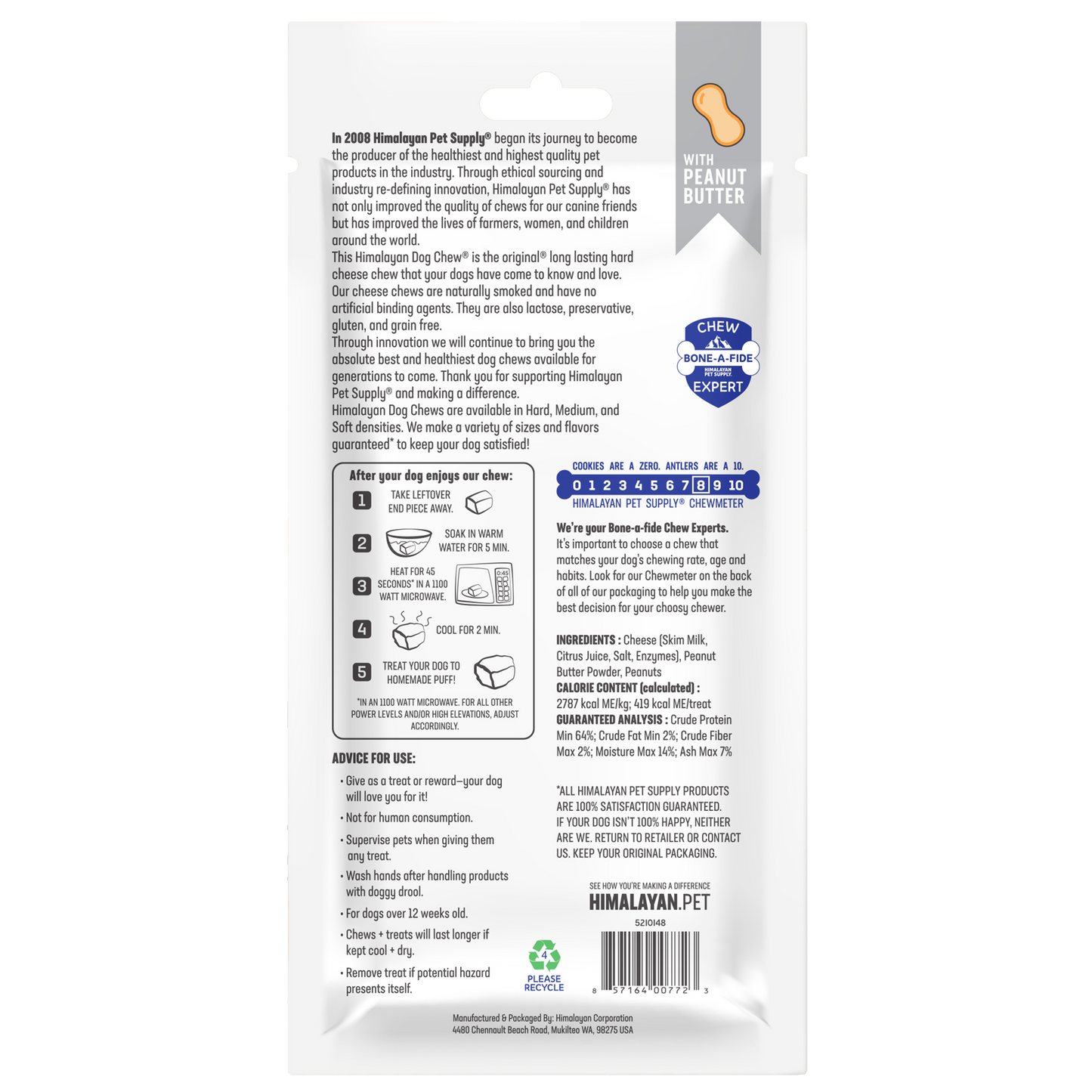 Himalayan Dog Chew Peanut Butter Xlarge (Grey) (5210148)