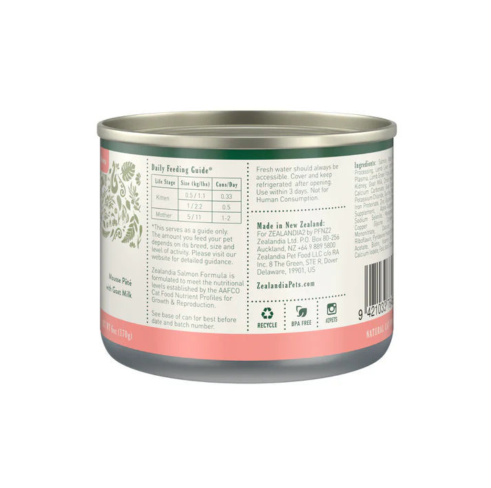 ZEALANDIA Mousse Pate Salmon Kitten & Mama 24 x 170g - ChokyoPetStore