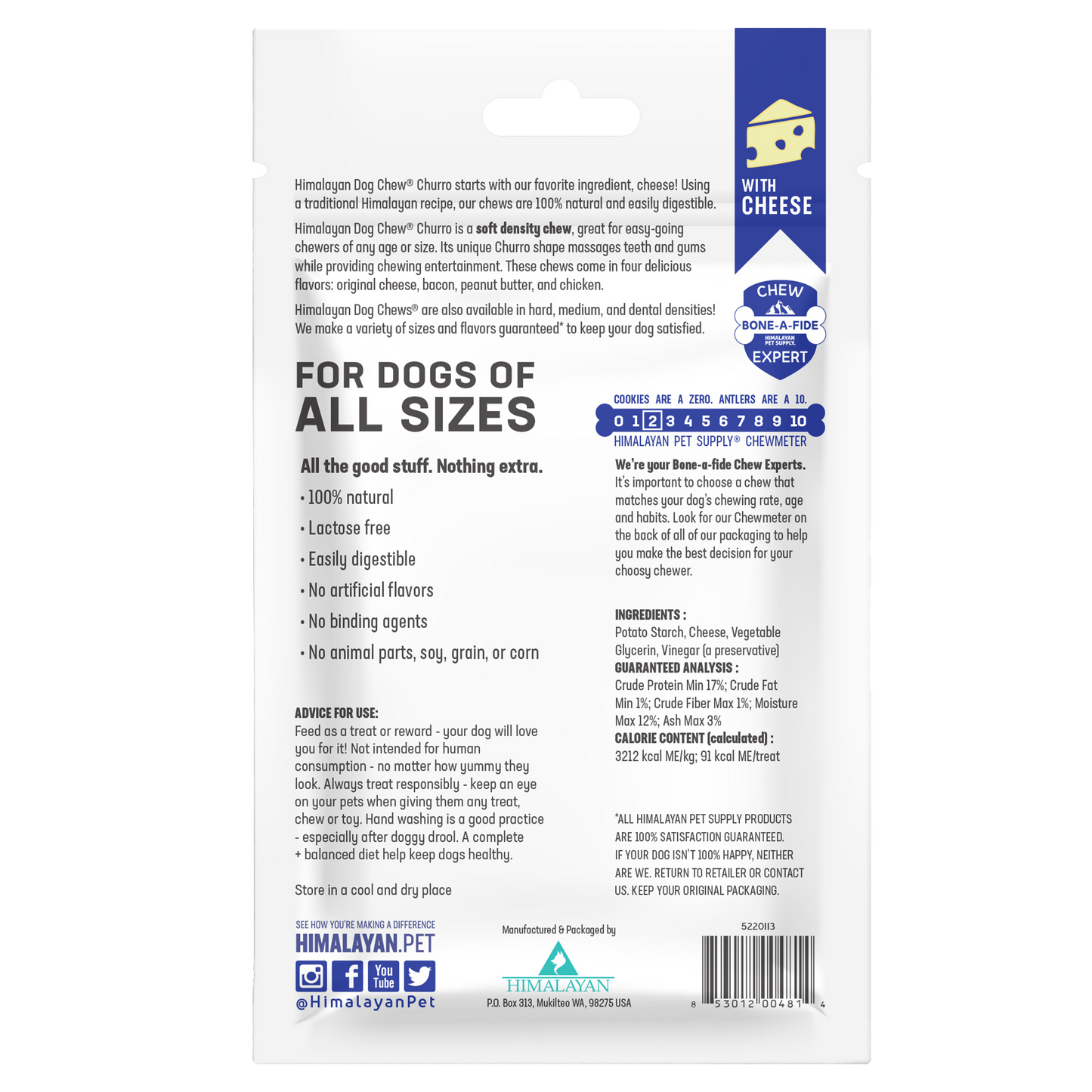 Himalayan Dog Chew Churro Cheese 4pk (5220113)