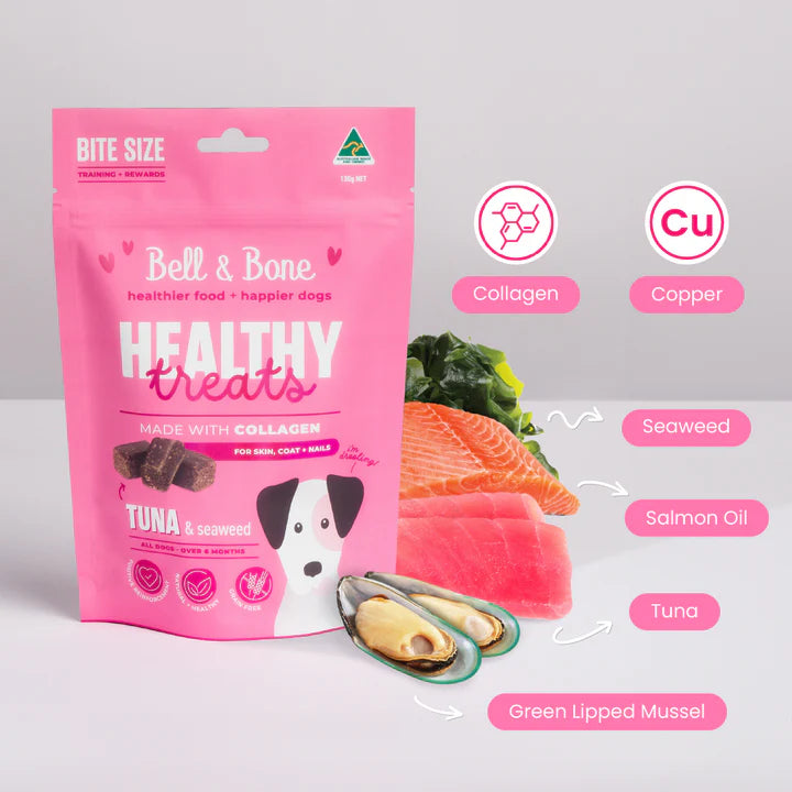 Bell & Bone - Healthy Treats: Tuna & Seaweed for Skin, Coat and Nails 130g