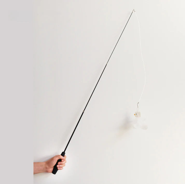 PURROOM Little Chicken Series: Extendable Feather Cat Stick Cat Toy