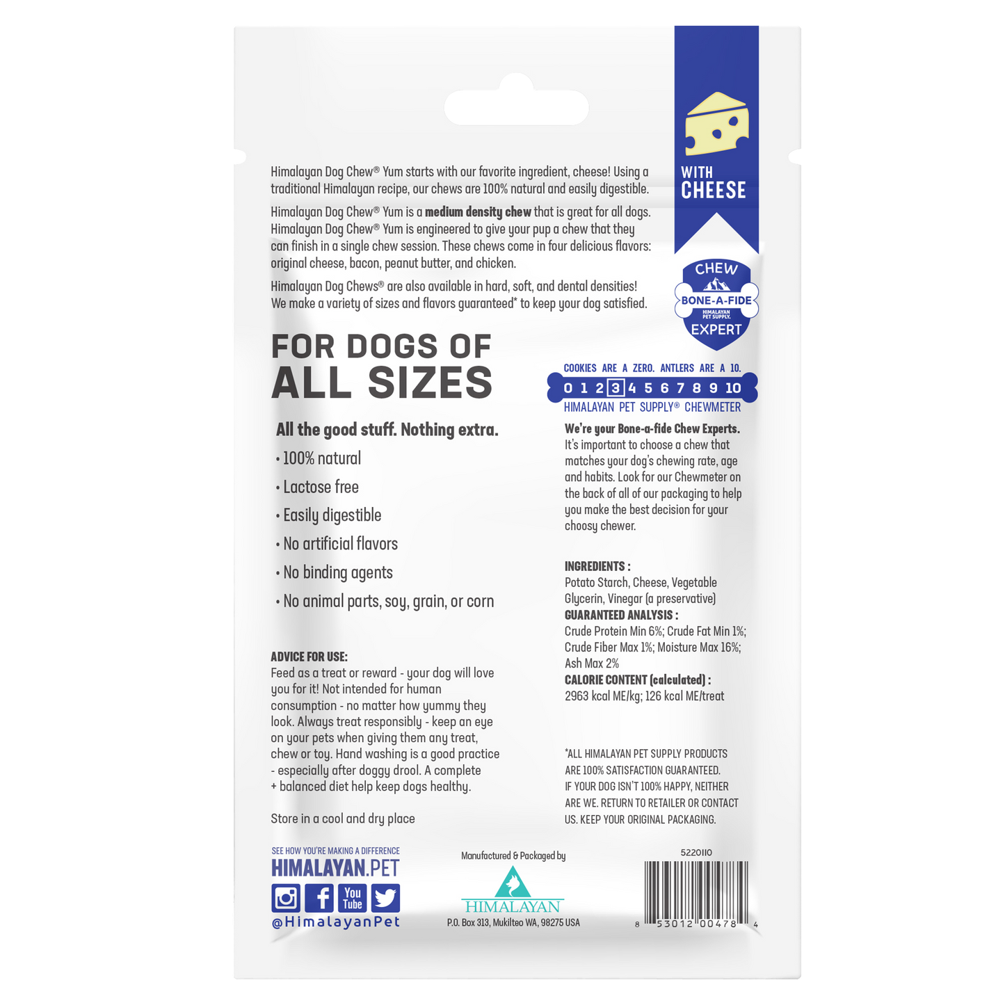 Himalayan Dog Chew Yum Cheese 3pk (5220110)