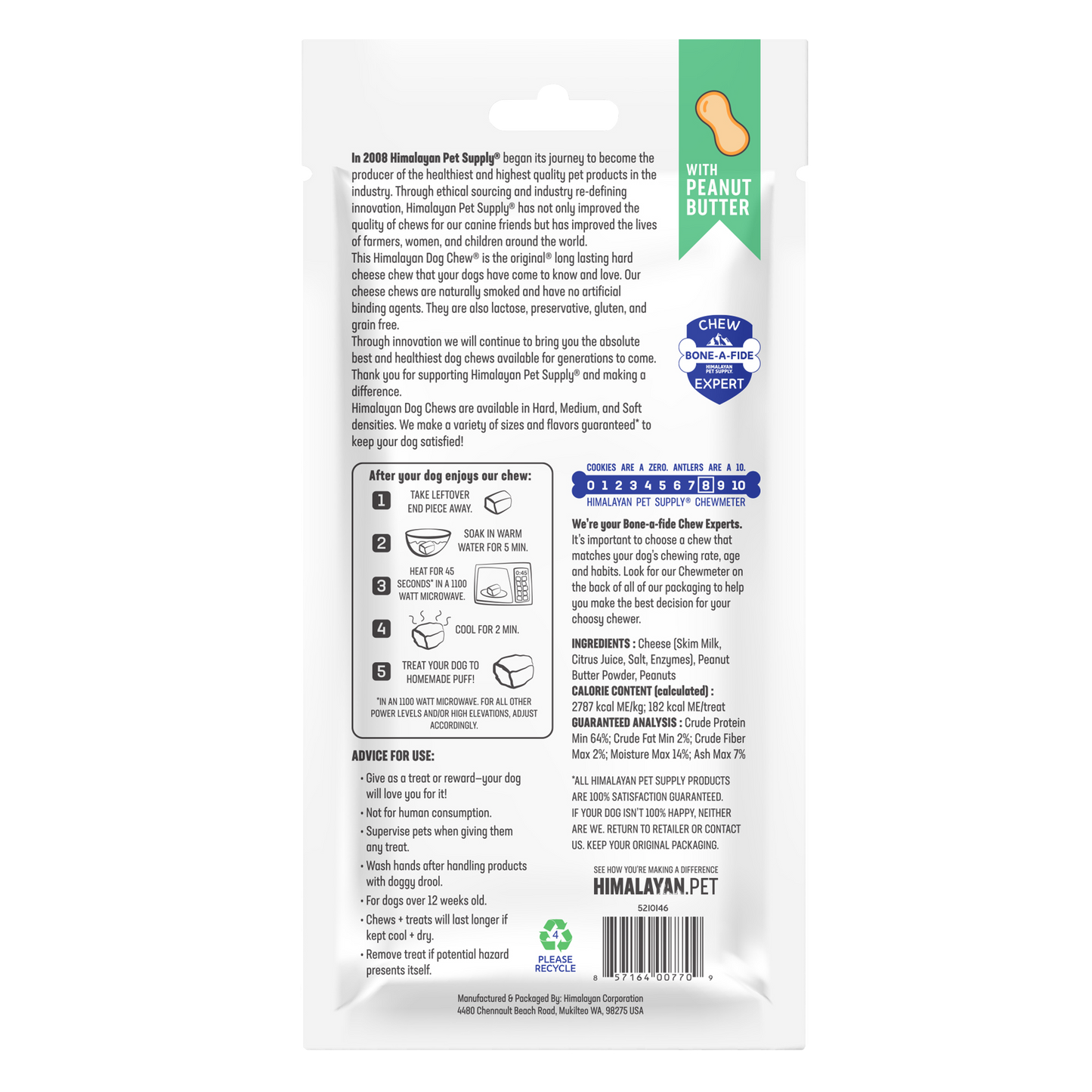 Himalayan Dog Chew Peanut Butter Medium (Green) (5210146)