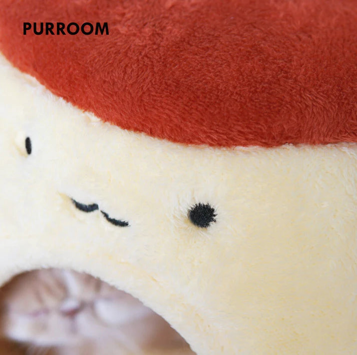 PURROOM Pudding-Shaped Plush Pet Bed