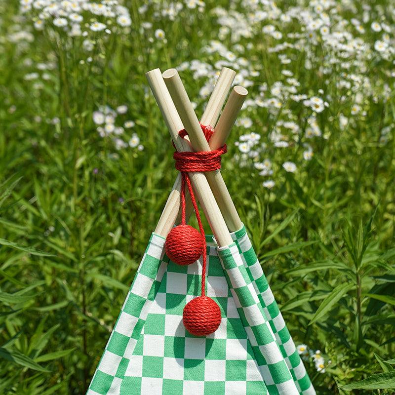 ZEZE Teepee Cat Tent With Cushion Bed