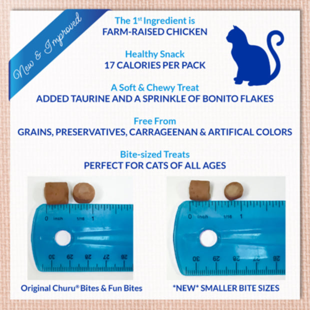 Inaba Churu Fun Bites Chicken Recipe wraps Tuna with Cheese Recipe 36g (12g X Tubes)