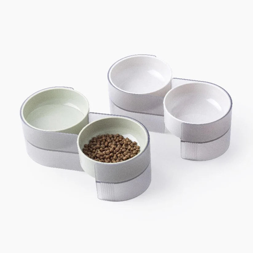 PIDAN Dual Bowl For Cats - Green