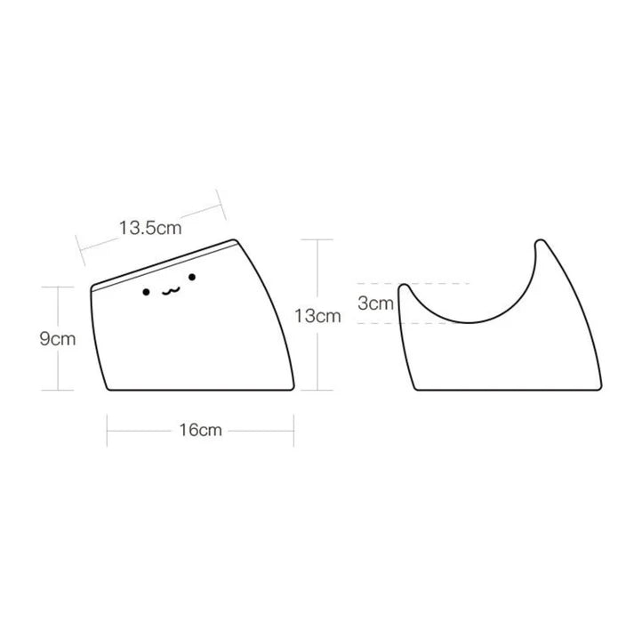 PURROOM Pudding-Shaped Elevated Slanted Bowl