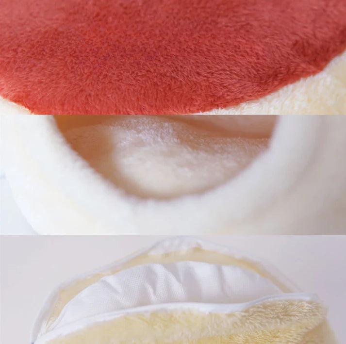PURROOM Pudding-Shaped Plush Pet Bed
