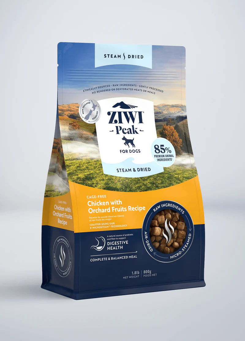 ZIWI Peak Steam & Dried Cage-free Chicken with Orchard Fruits Dog Food