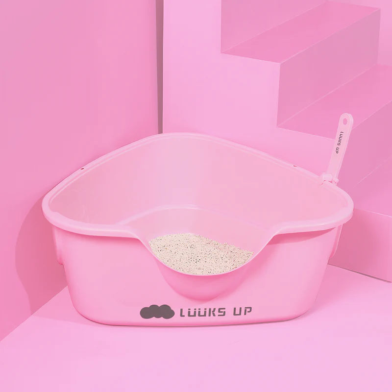 LUUKS UP TriShield Oversized Cat Litter Tray