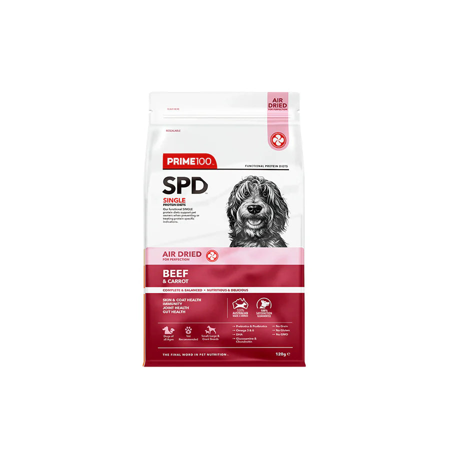 Prime100 SPT Air Dried Beef & Carrot Dog Food