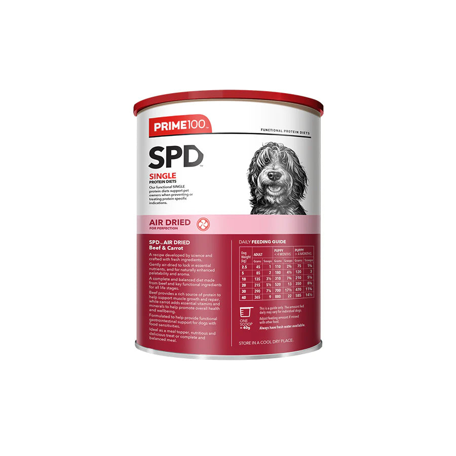 Prime100 SPT Air Dried Beef & Carrot Dog Food