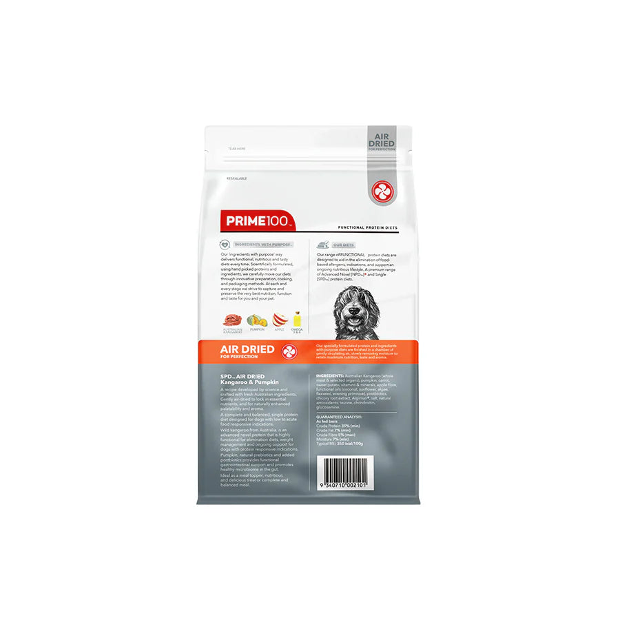 Prime100 SPT Air Dried Kangaroo & Pumpkin Dog Food