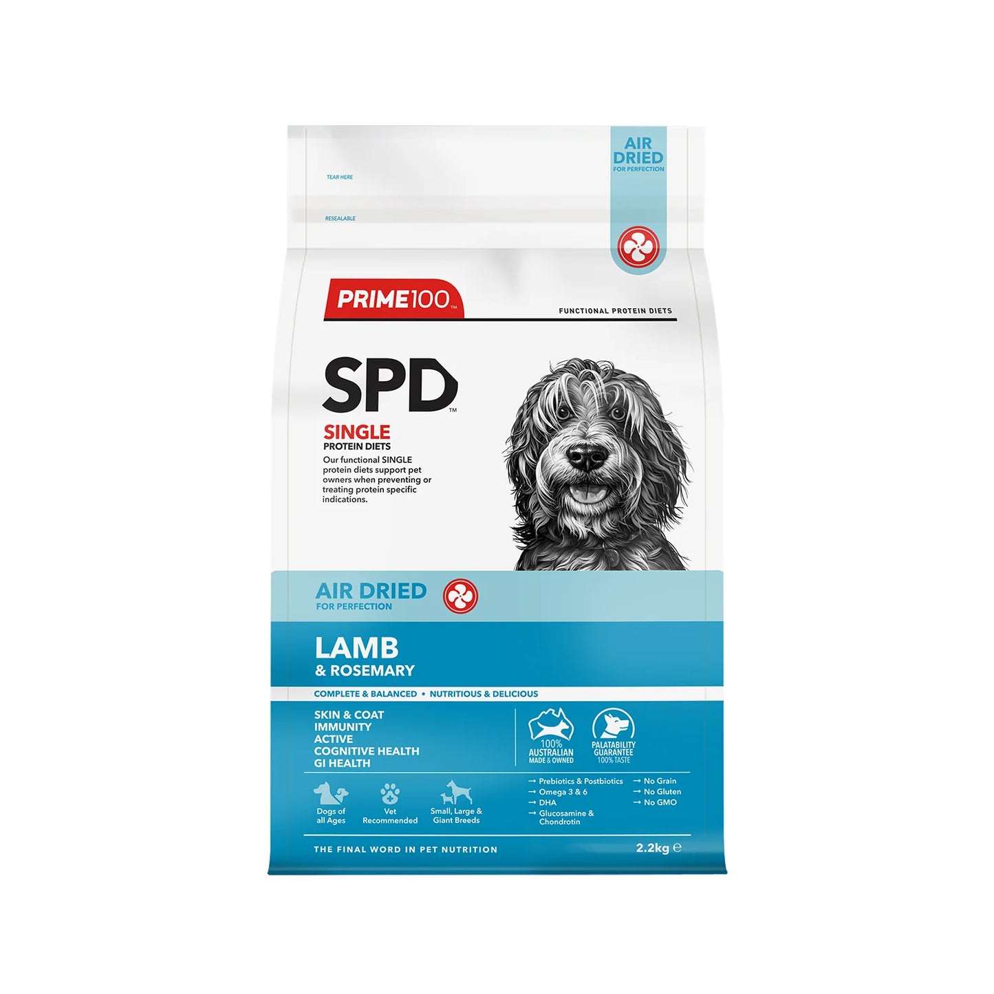 Prime100 SPT Air Dried Lamb & Rosemary Dog Food