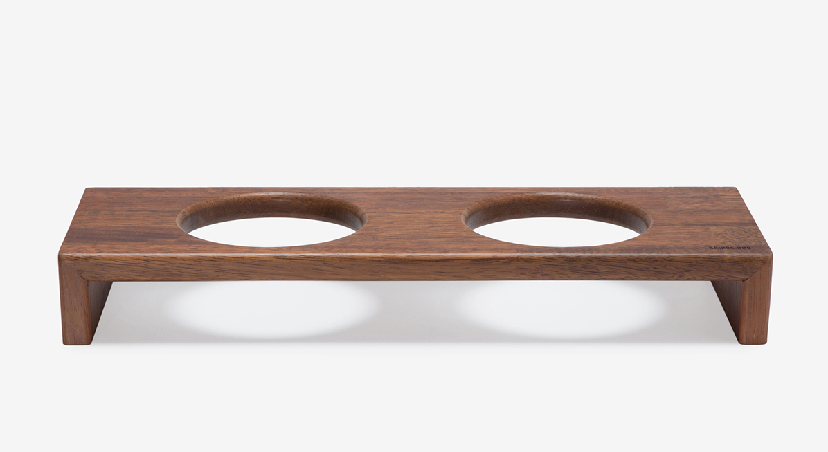 BRIDGE DOG TRAY 2 6CM MERBAU