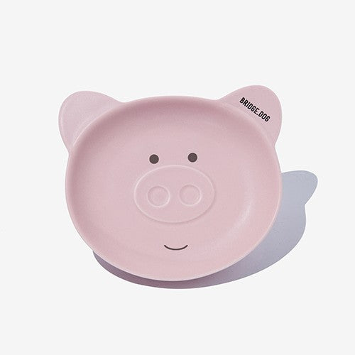 BRIDGE DOG PIGGY DISH PINK FACE (MATTE)