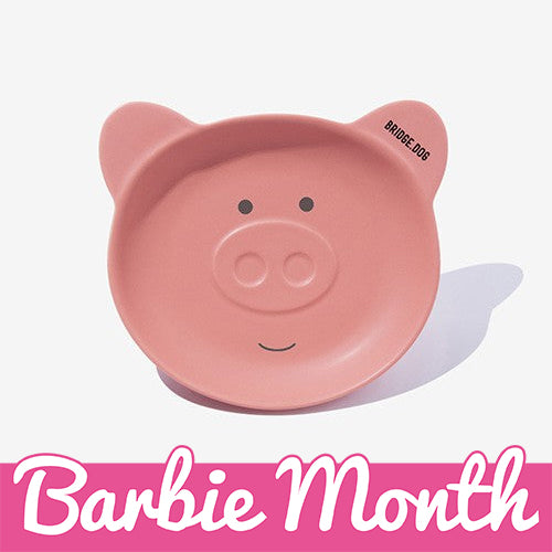 BRIDGE DOG PIGGY DISH CORAL PINK FACE (MATTE)