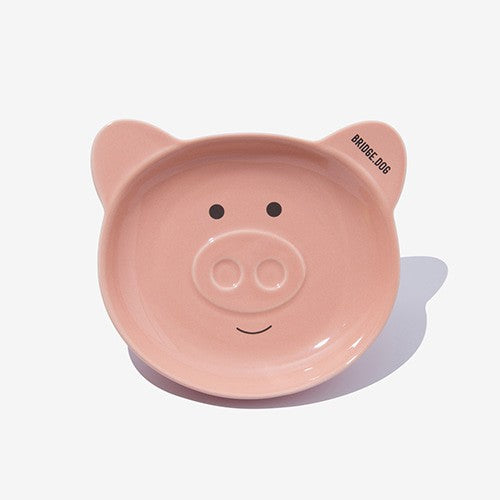 BRIDGE DOG PIGGY DISH CORAL PINK FACE (GLOSS)