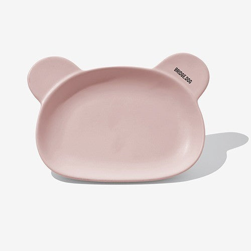 BRIDGE DOG BEAR DISH PINK (MATTE)