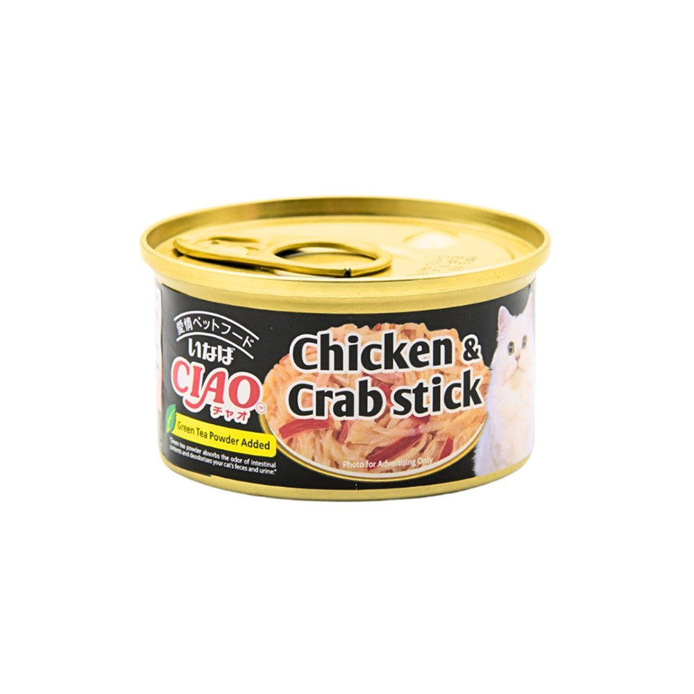 Ciao Chicken Fillet and Crab Stick in Jelly Cat Canned Food (75g)