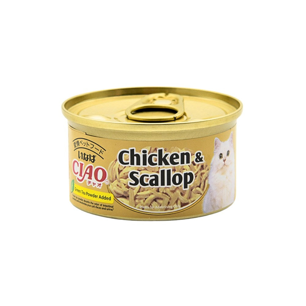 CIAO Chicken Fillet and Scallop in Jelly Cat Canned Food 75g