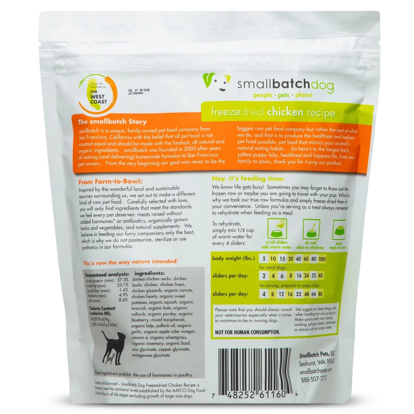 Smallbatch Freeze-Dried Chicken Dog Food 397g