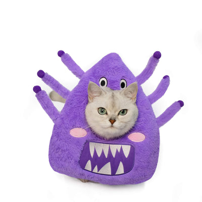 Fluffy monster pet collar