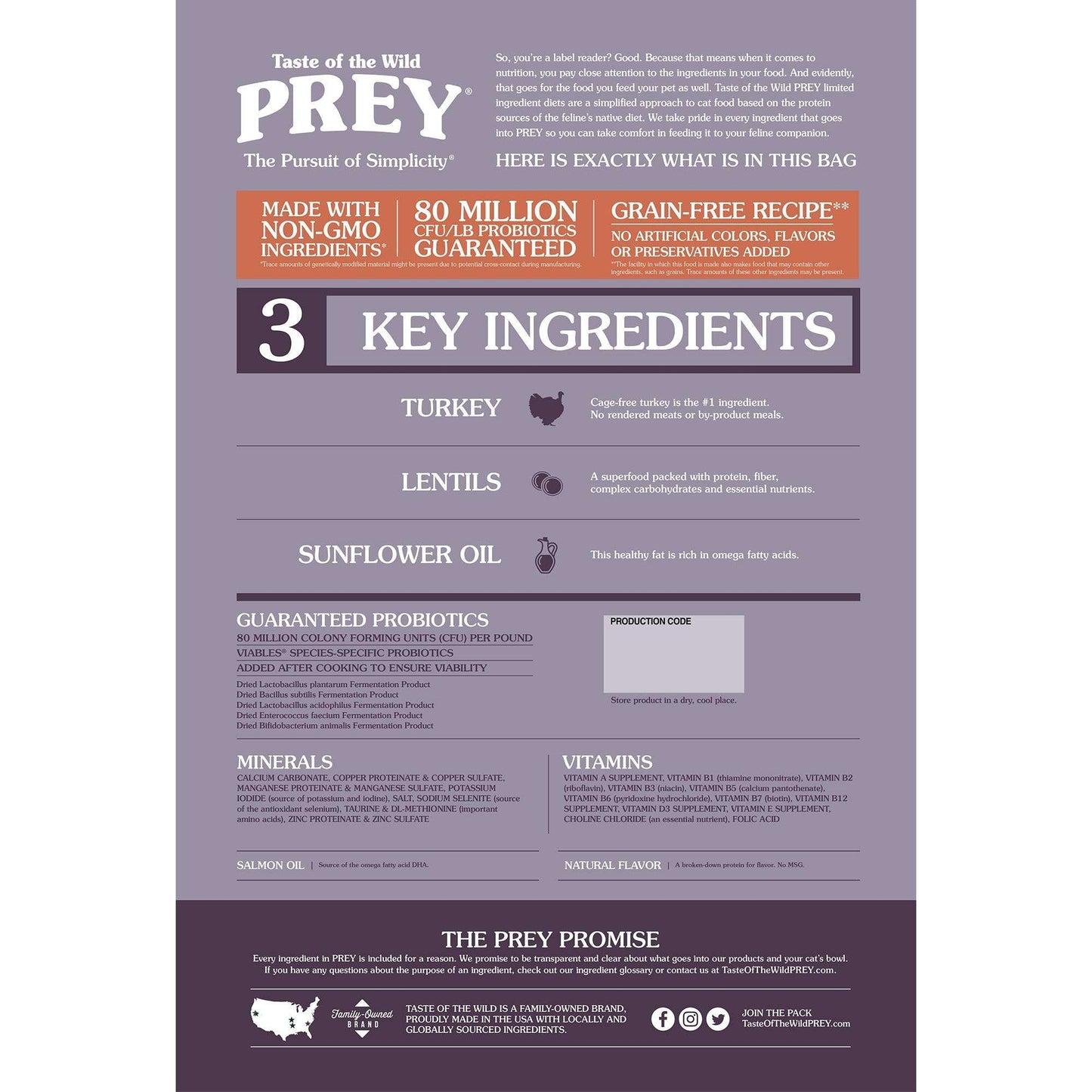 Taste of the Wild PREY Turkey Cat Food - ChokyoPetStore