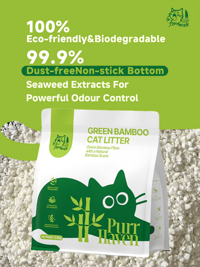 Purr Haven Eco Tapioca and Green Bamboo Cat Litter 2.5kg