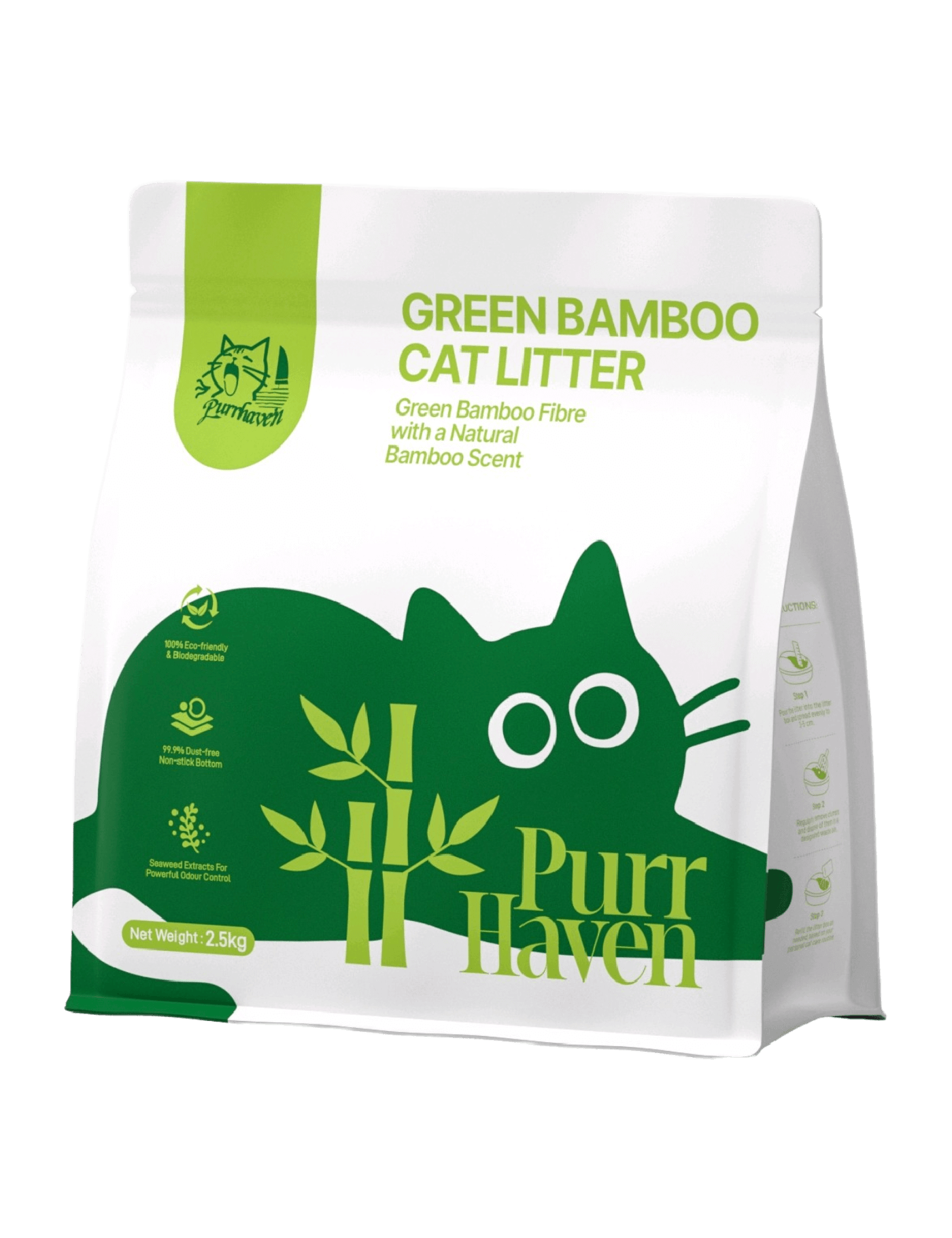 Purr Haven Eco Tapioca and Green Bamboo Cat Litter 2.5kg