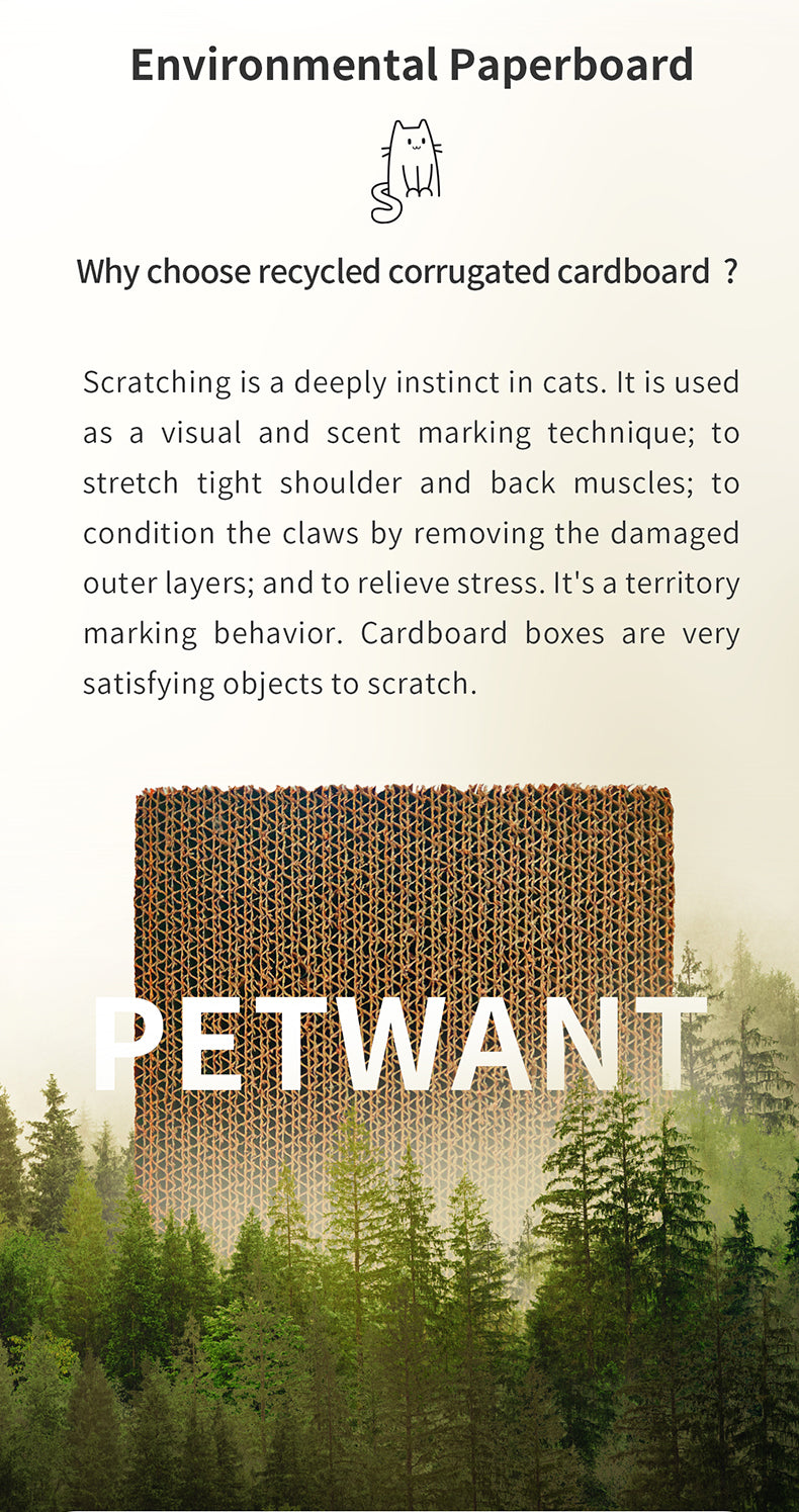 PETWANT Puzzle Cat Toys Interactive Funny Cat Teaser With Cat Scratcher - Smart Random Moving Feather - Environmental Paperboard