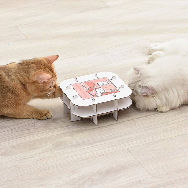 PETWANT Puzzle Cat Toys Interactive Funny Cat Teaser Toy Puzzle Box - Smart Random Moving Feather